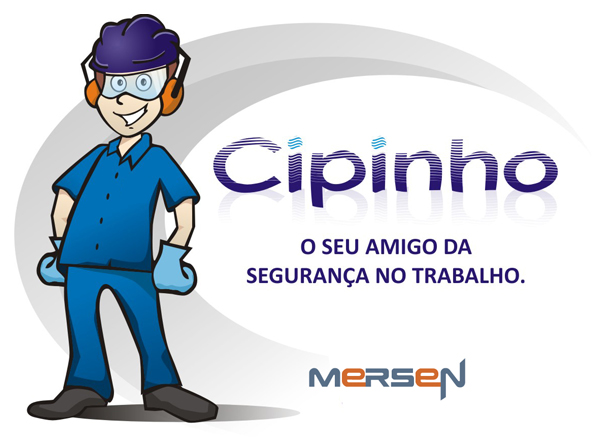 criação de personagem, criação de logotipo, CIPA, personagem segurança, desenho, ilustração, mersen do brasil
