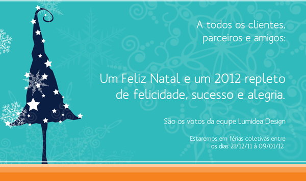 Cartão de natal 2012, assinatura institucional, logotipo 2012